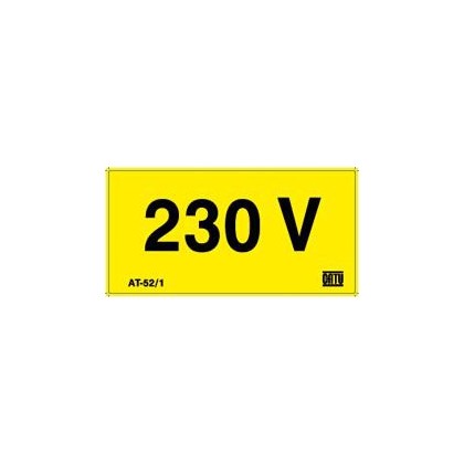 AT-52/1 - Etiquette de signalisation 230V - CATU