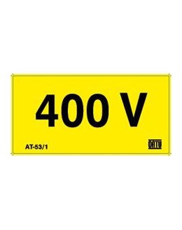 AT-53/05 - Livré par 30 - Etiquette de signalisation 400 V - CATU (lot de 30)