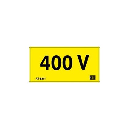 AT-53/05 - Etiquette de signalisation 400 V - CATU