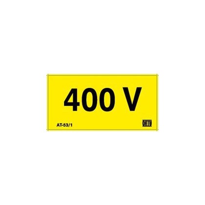 AT-53/1 - Etiquette de signalisation 400 V - CATU