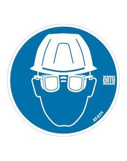 AT-57/05 - Etiquette casque et lunette obligatoire - CATU