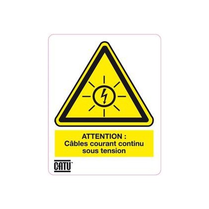 AT-7011 - Étiquette câble courant continu sous tension - CATU