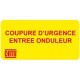 AT-7019 - Étiquette coupure d'urgence entrée onduleur - CATU