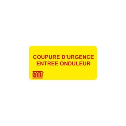 AT-7019 - Étiquette coupure d'urgence entrée onduleur - CATU