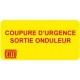 AT-7018 - Étiquette coupure d'urgence sortie onduleur - CATU