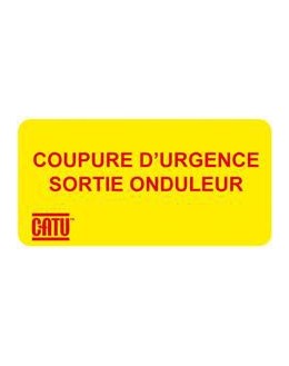 AT-7018 - Étiquette coupure d'urgence sortie onduleur - CATU