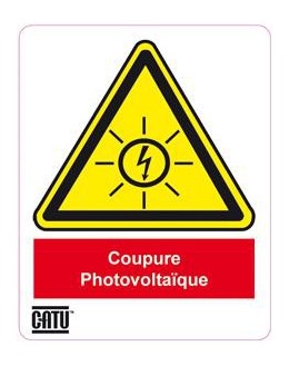 AT-7020 - Lot de 20 planches de 9 étiquettes coupure photovoltaïque - CATU