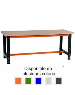 Établi d'atelier à hauteur réglable