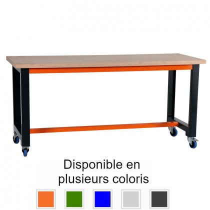 Établi d'atelier mobile hauteur 840mm - Distrimesure