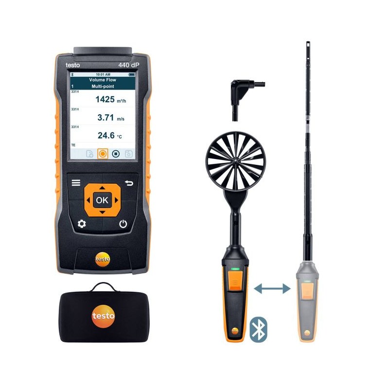 TESTO 440 dP - Kit combiné 1 avec Bluetooth® pour l'écoulement