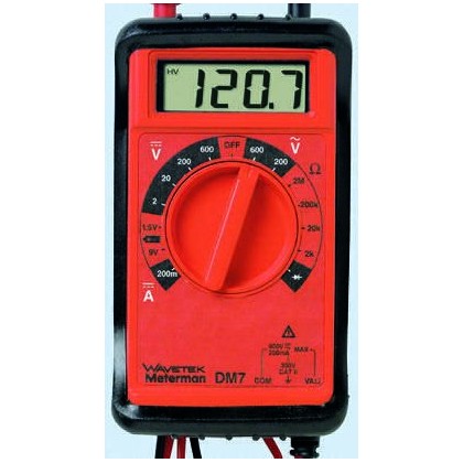 DM7 - Multimètre numérique Portable 600 V - METERMAN - Distrimesure