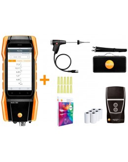 Testo 300 Advanced lot avec imprimante - analyseur de combustion (O2, CO jusqu’à 4 000 ppm) - Testo 0564 3004 71