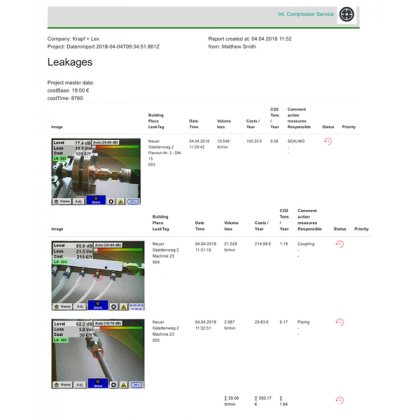 CS Leak Reporter - Logiciel d'édition de rapport de fuite - CS INSTRUMENTS