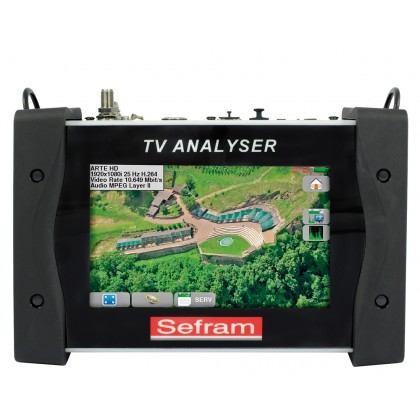 SEFRAM 7859B - Mesureur de champ multifonction terrestre, satellite et câble avec entrée optique, MPEG4 H.264e - SEFRAM
