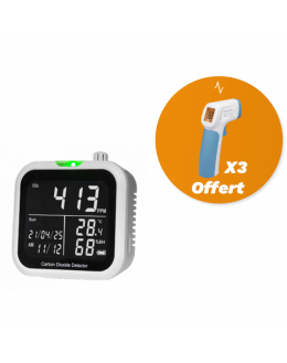 Bundle 10x Détecteur de CO2 et thermomètres sanitaires offerts - Mesure qualité d’air et lutte anti-covid - DISTRIMESURE