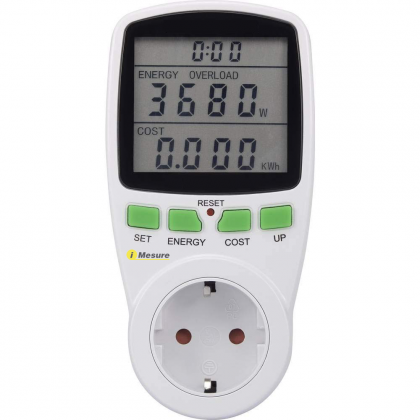 Watt+ - Energimètre - Compteur d'énergie pour prise EU - DISTRIMESURE  Electricity - Electronic - Distrimesure