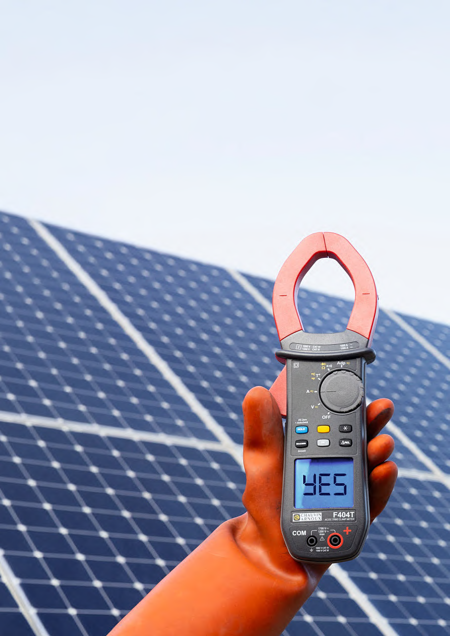 F404T Chauvin Arnoux – utilisation terrain installation photovoltaïque
