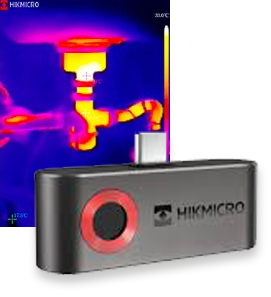 Imagerie Thermique Caméra Infrarouge Noir Plug and Play Imageur Thermique  Portable pour Téléphone Portable avec Connecteur intégré Réglable pour la