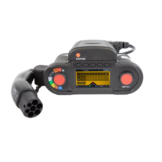 Adaptateur EVX100 Megger pour test bornes de recharge VE Mode 3 – compatible MFT-X1